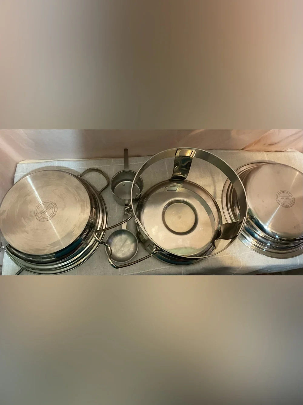 round stainless steel chafing dish buffet set